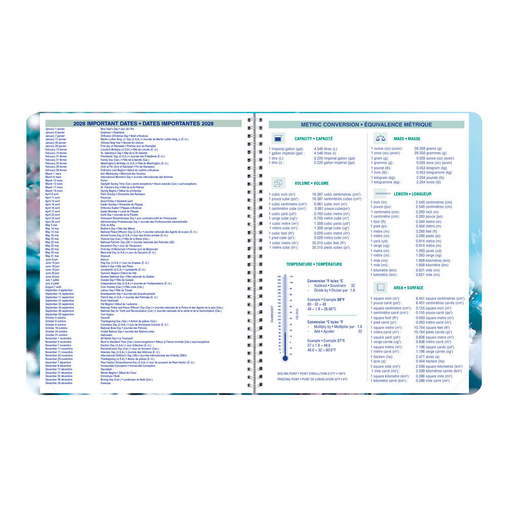 Nature Weekly Appointment Book, 2027, Bilingual, Cherry Blossoms C5950G.03BT-27 Blueline C5950G.03BT #colour_cherry-blossoms