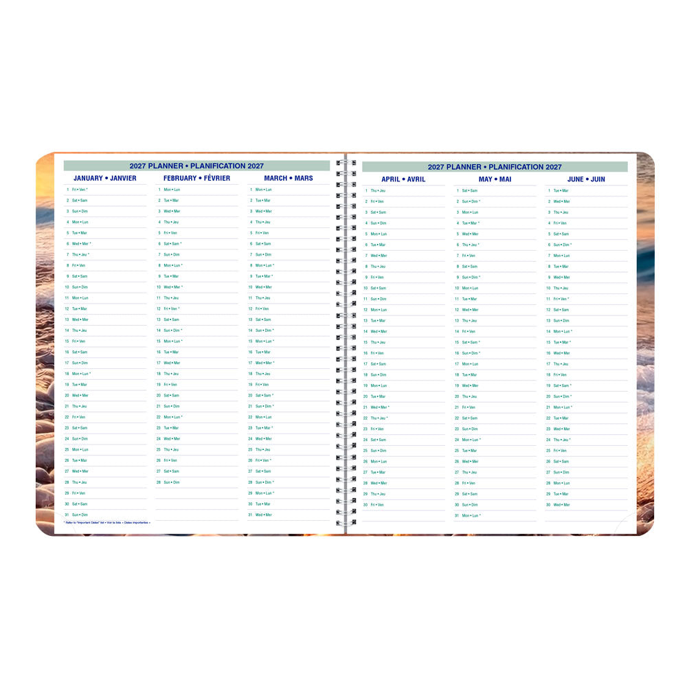 Nature Weekly Appointment Book, 2027, Bilingual, Pebble Beach C5950G.04BT-27 Blueline C5950G.04BT #colour_pebble-beach