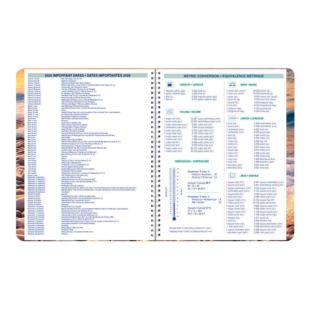Nature Weekly Appointment Book, 2027, Bilingual, Pebble Beach C5950G.04BT-27 Blueline C5950G.04BT #colour_pebble-beach