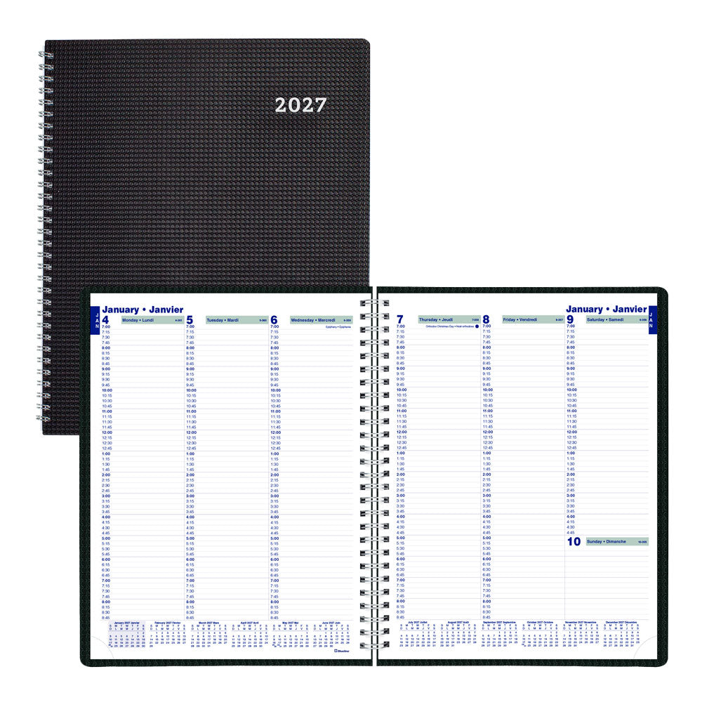 DuraFlex Weekly Appointment Book, 2027, Bilingual C5950V.81BT-27 Blueline C5950V.81BT