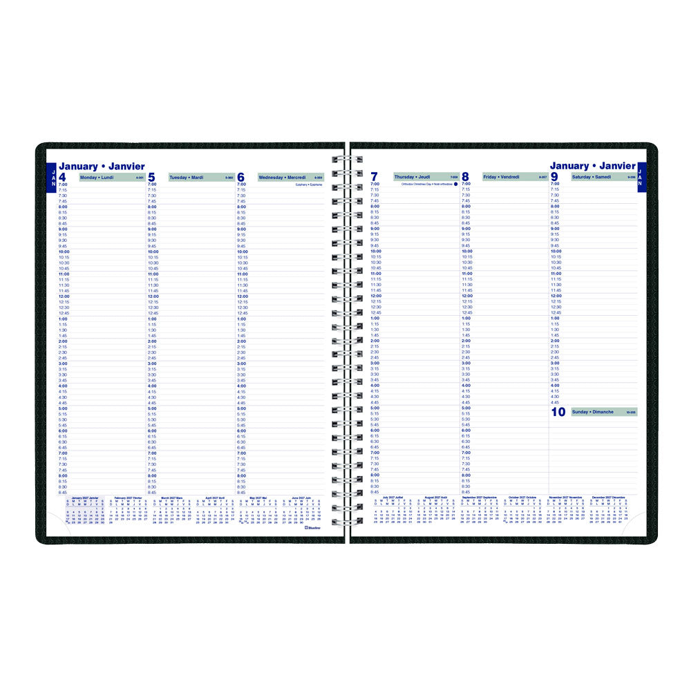 DuraFlex Weekly Appointment Book, 2027, Bilingual C5950V.81BT-27 Blueline C5950V.81BT