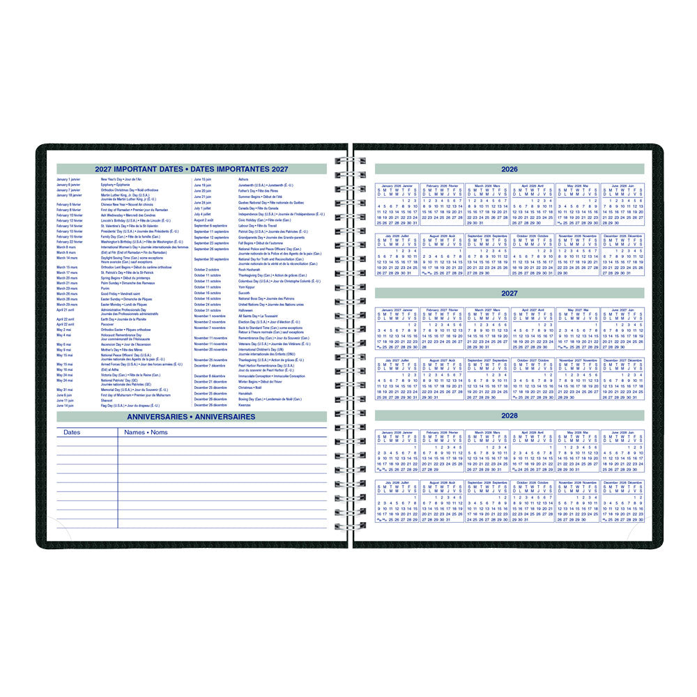 DuraFlex Weekly Appointment Book, 2027, Bilingual C5950V.81BT-27 Blueline C5950V.81BT