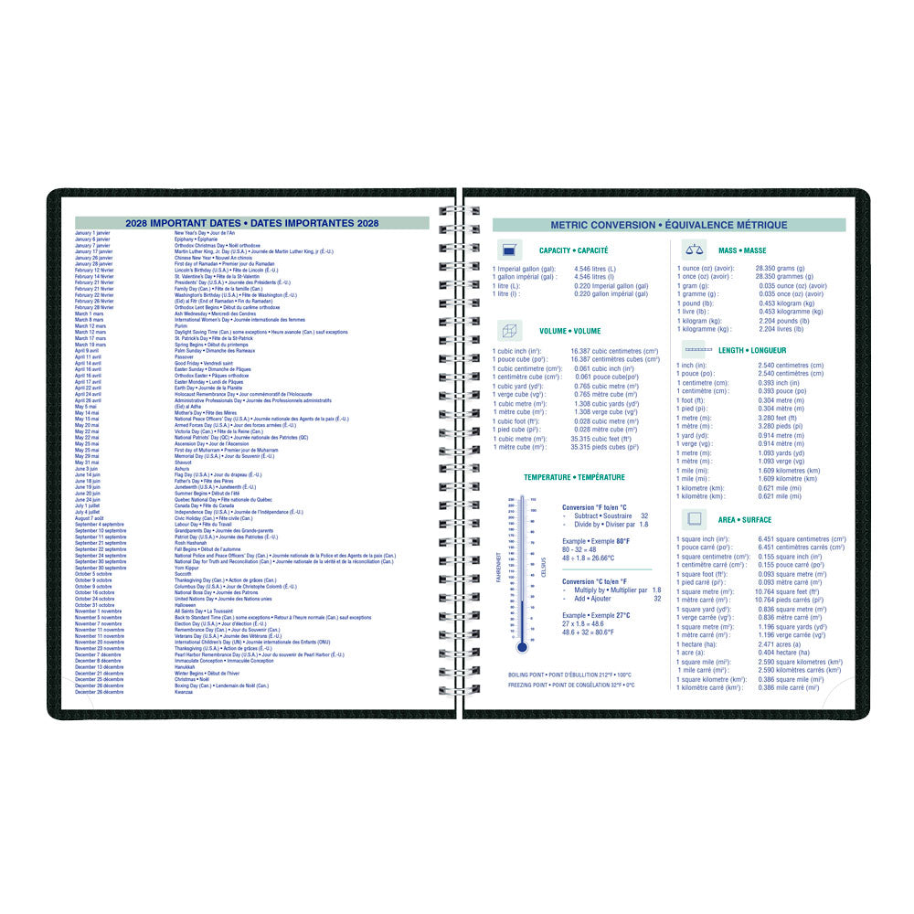 DuraFlex Weekly Appointment Book, 2027, Bilingual C5950V.81BT-27 Blueline C5950V.81BT