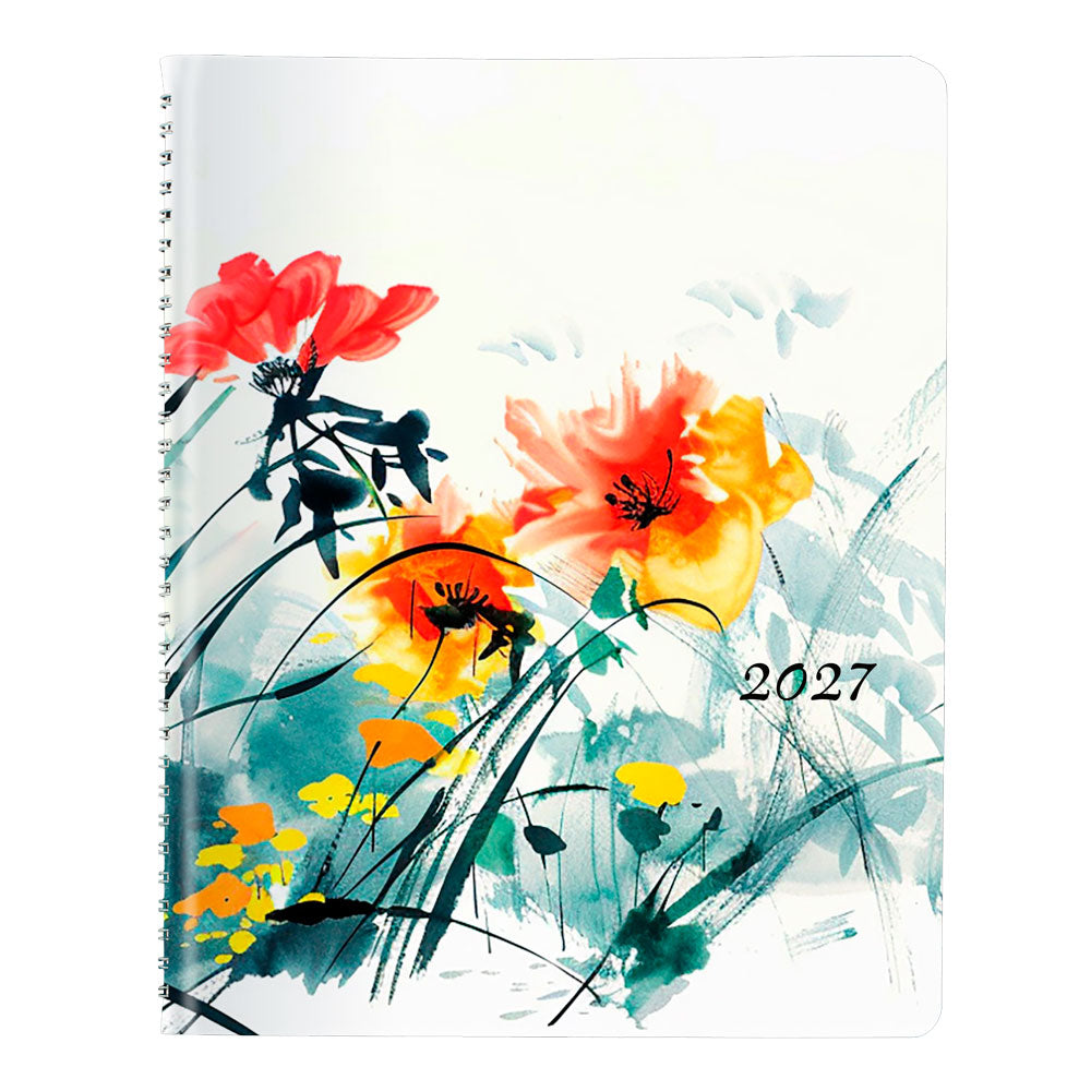 Dramatic Floral Monthly Planner, 2027, Bilingual C701BG.01-27 Blueline C701BG.01