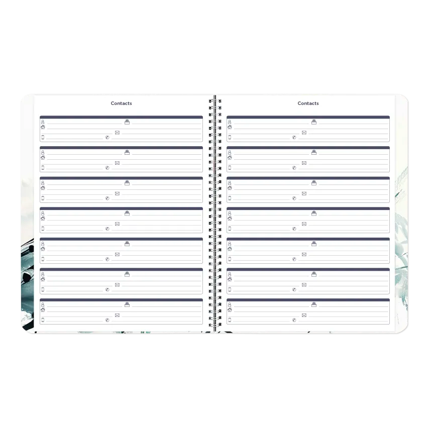 Dramatic Floral Monthly Planner, 2027, Bilingual C701BG.01-27 Blueline C701BG.01