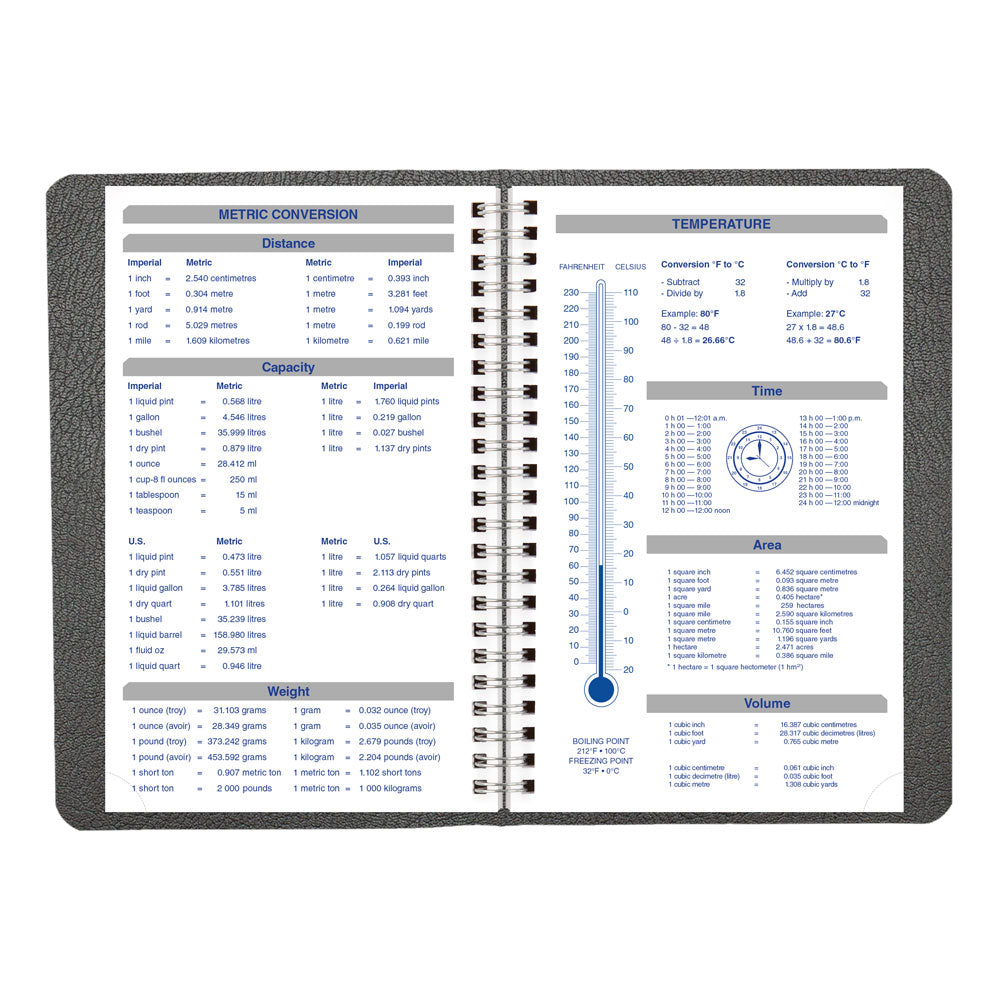 Blueline Net Zero Carbon™ Daily/Monthly Appointment Book, 2027, Bilingual, Black C810.81BT-27 C810.81BT