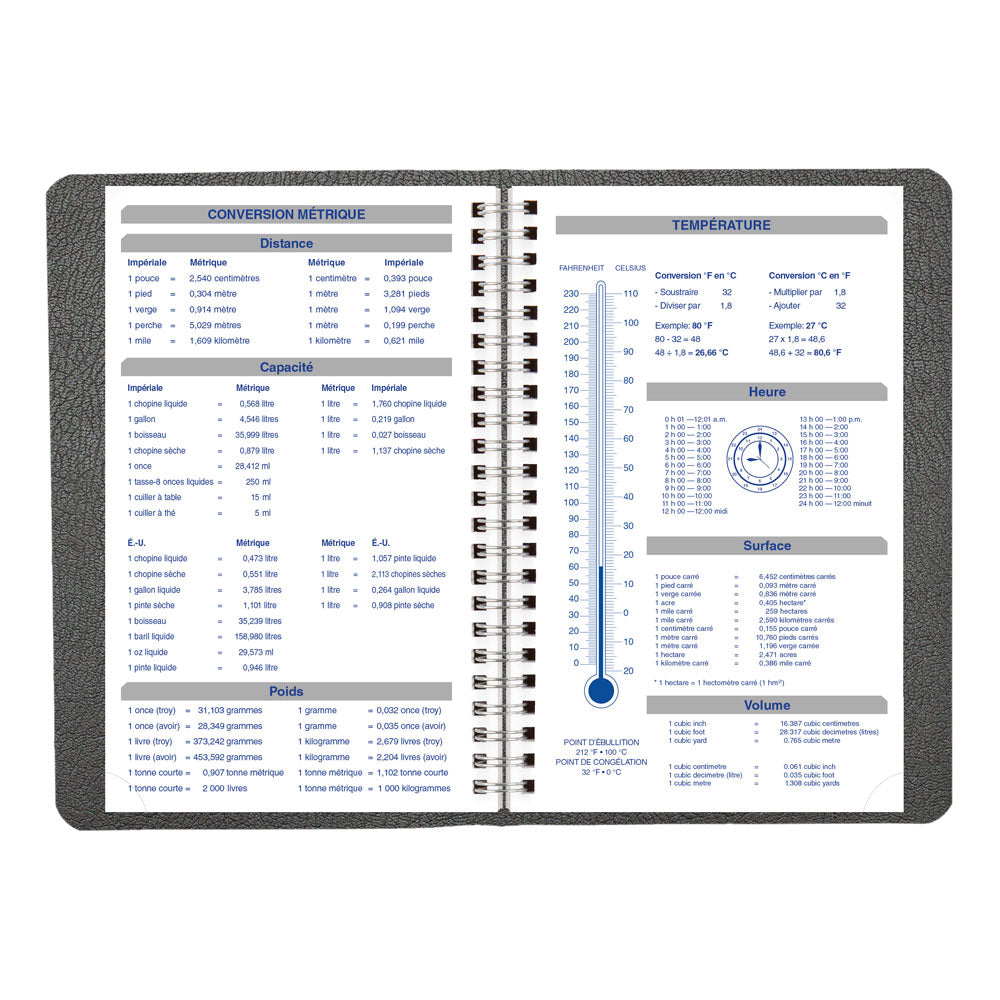 Blueline Net Zero Carbon™ Daily/Monthly Appointment Book, 2027, Bilingual, Black C810.81BT-27 C810.81BT
