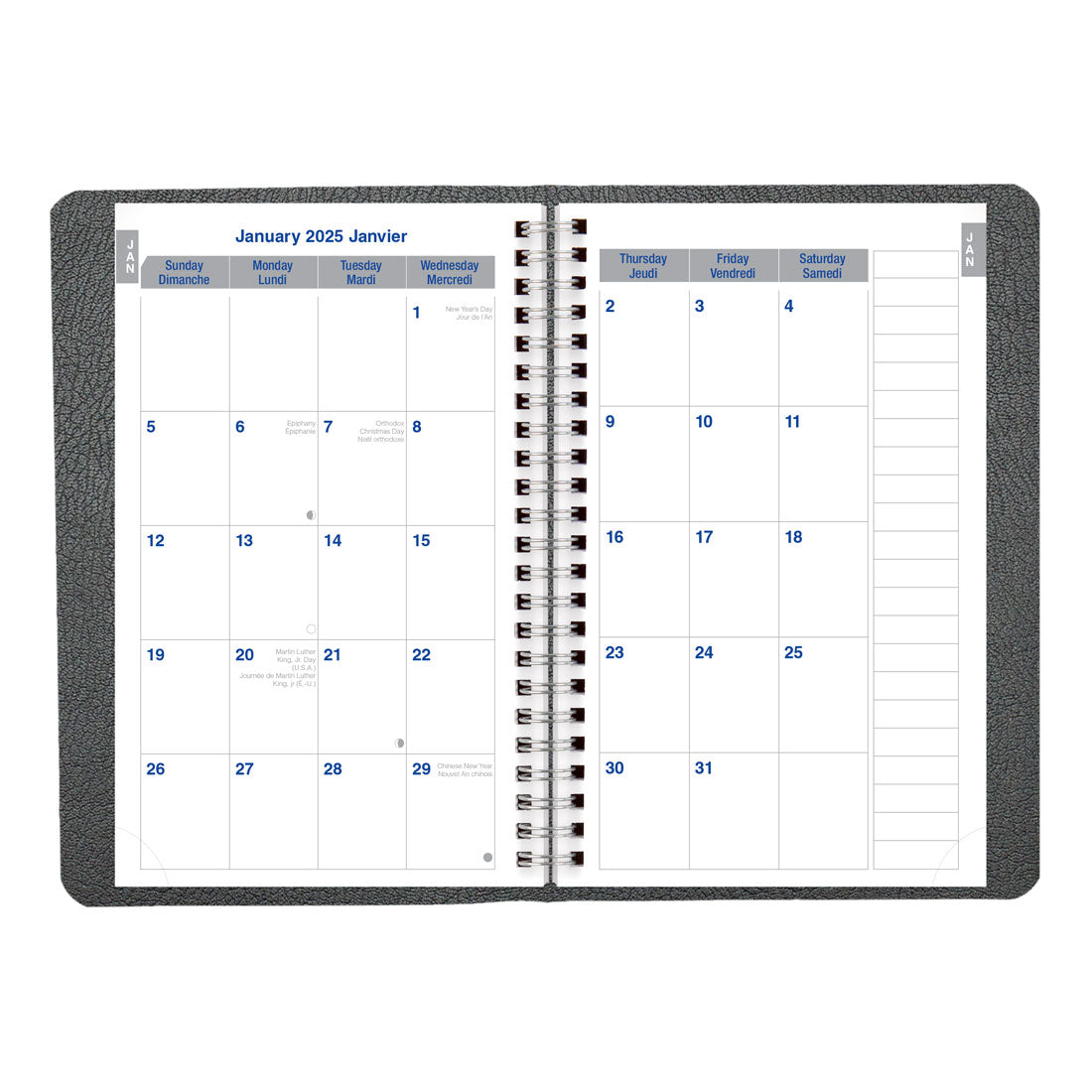 Net Zero Carbon™ Daily Planner 2025, Bilingual, Black, C810.81BT