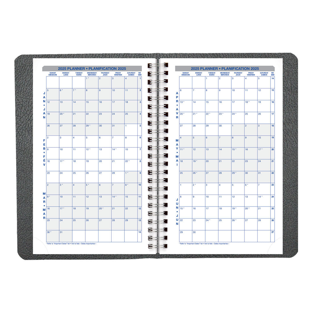 Net Zero Carbon™ Daily Planner 2025, Bilingual, Black, C810.81BT