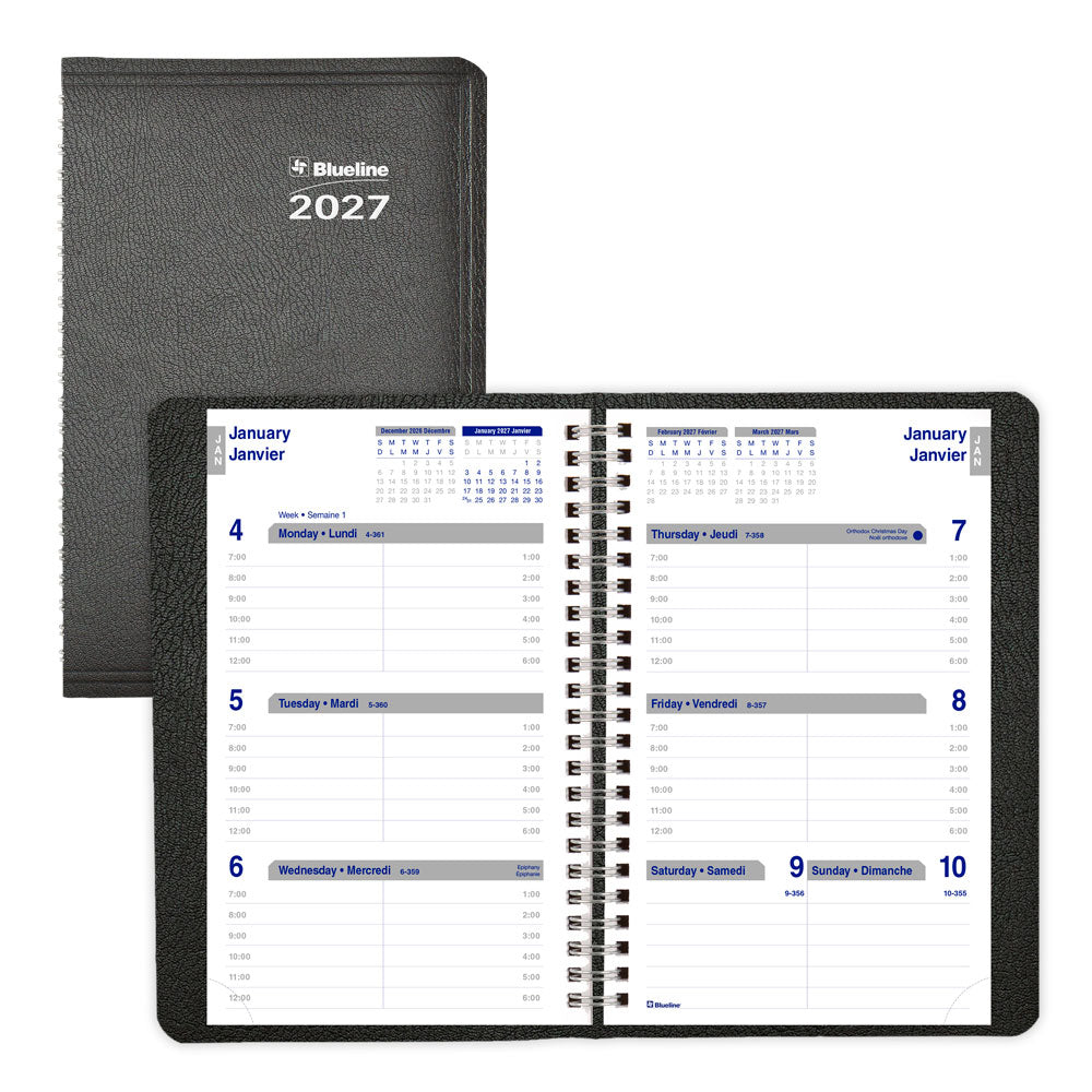 Blueline Net Zero Carbon™ Weekly Appointment Book, 2027, Bilingual C815.81BT-27 C815.81BT