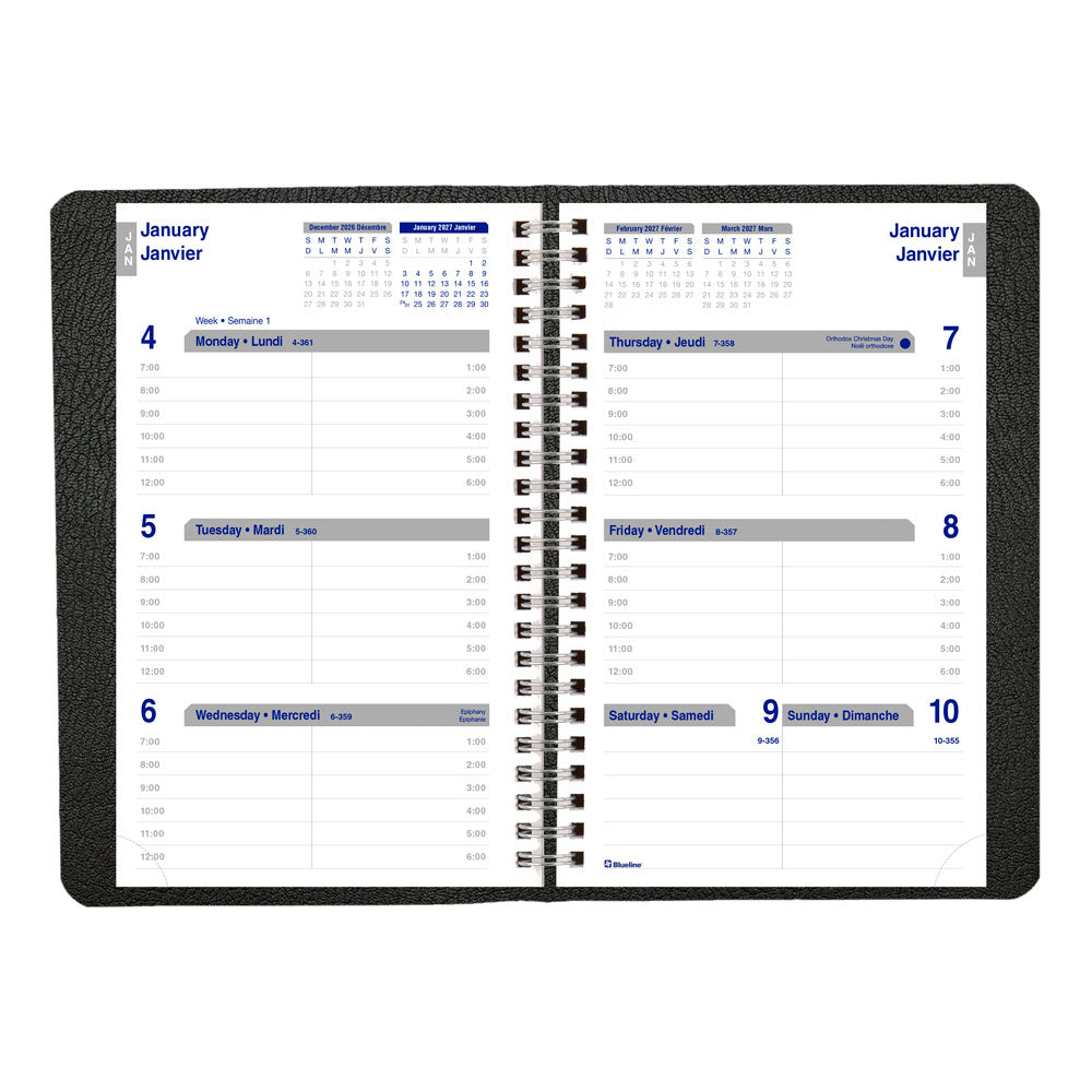 Blueline Net Zero Carbon™ Weekly Appointment Book, 2027, Bilingual C815.81BT-27 C815.81BT
