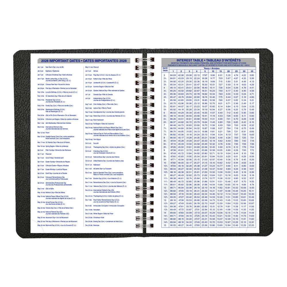 Blueline Net Zero Carbon™ Weekly Appointment Book, 2027, Bilingual C815.81BT-27 C815.81BT