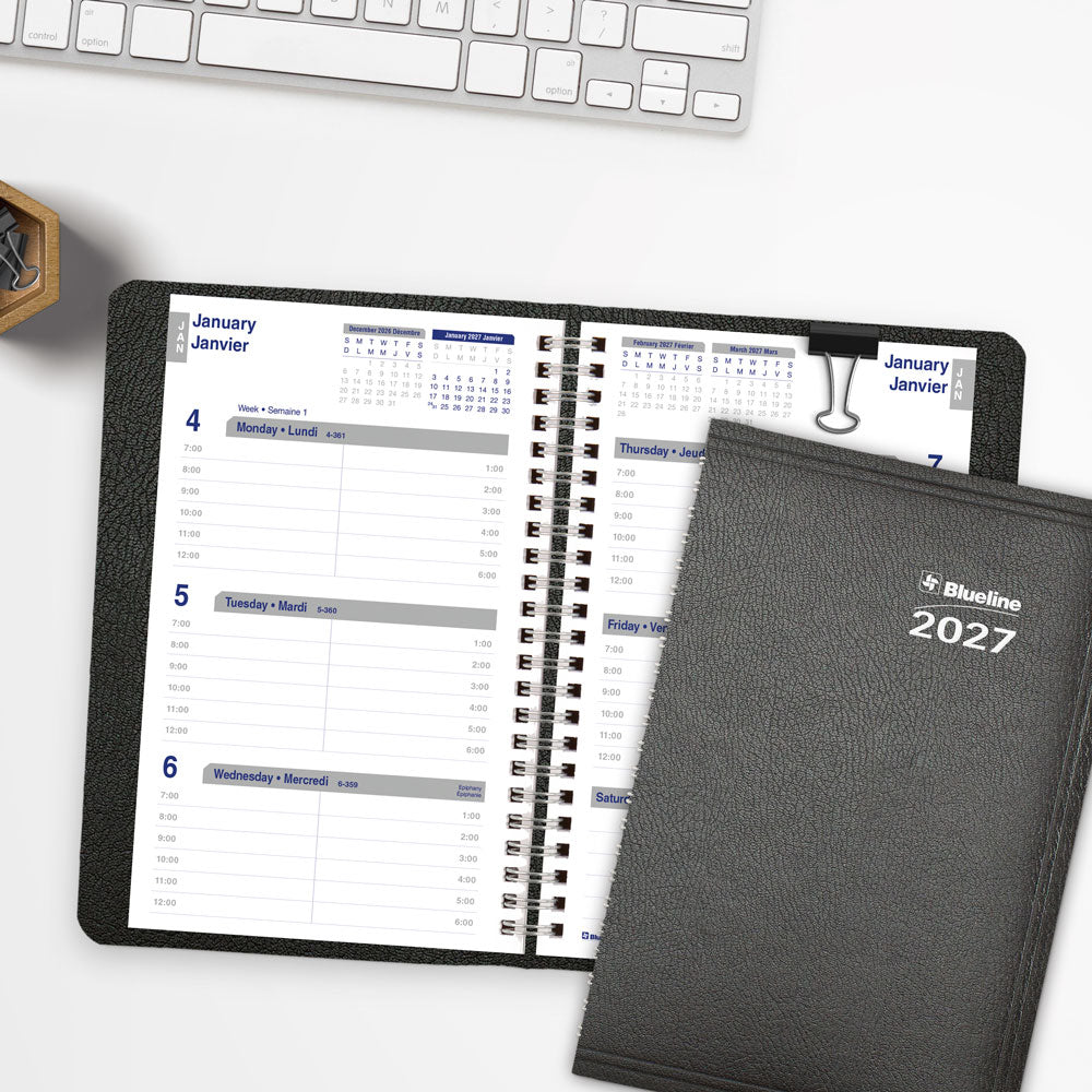 Blueline Net Zero Carbon™ Weekly Appointment Book, 2027, Bilingual C815.81BT-27 C815.81BT