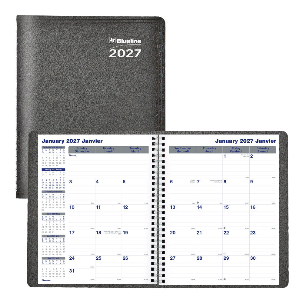 Blueline Net Zero Carbon™ Monthly Planner, 2027, Bilingual C830.81BT-27 C830.81BT