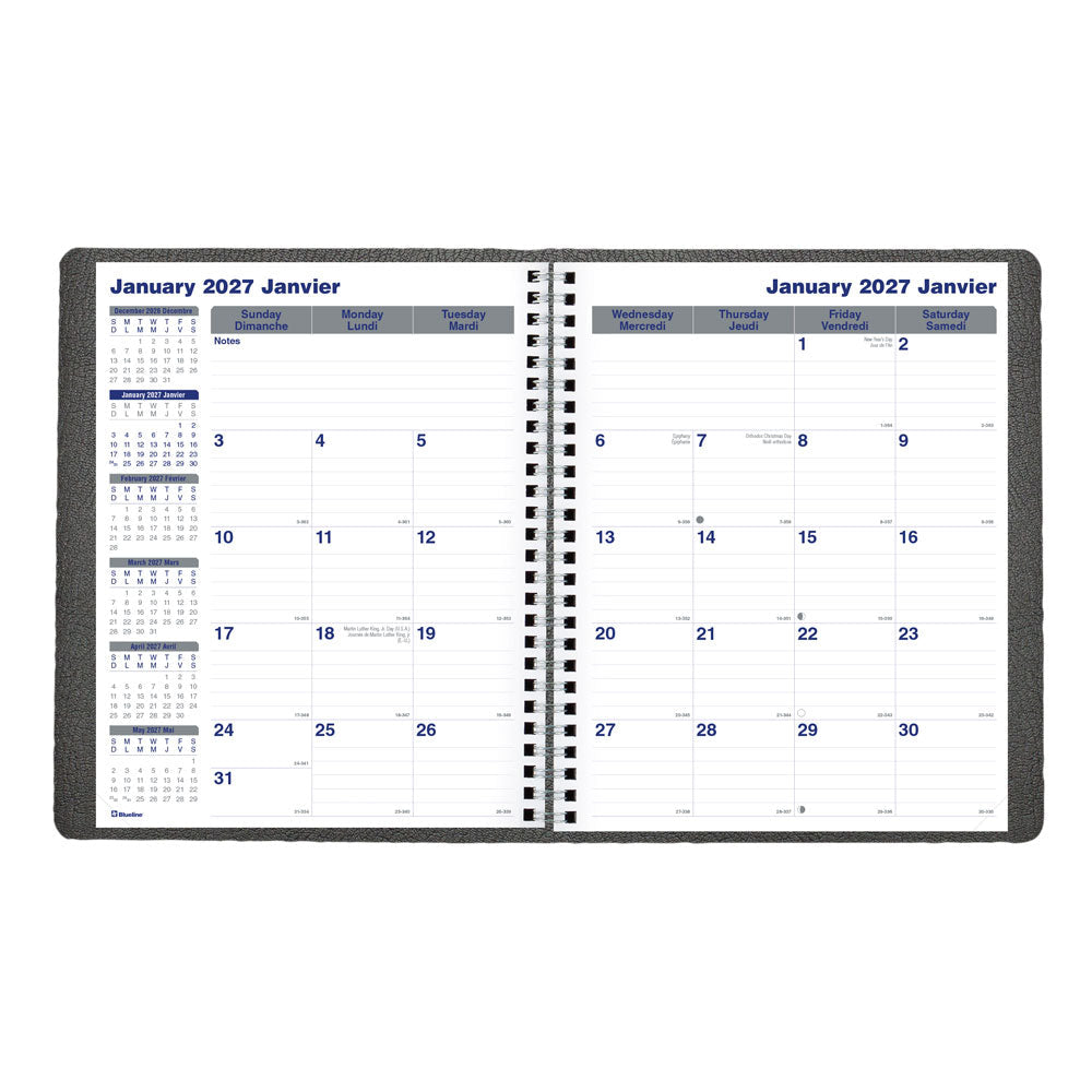 Blueline Net Zero Carbon™ Monthly Planner, 2027, Bilingual C830.81BT-27 C830.81BT