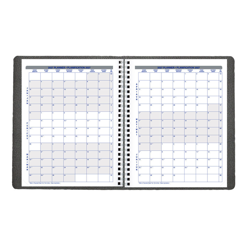 Blueline Net Zero Carbon™ Monthly Planner, 2027, Bilingual C830.81BT-27 C830.81BT