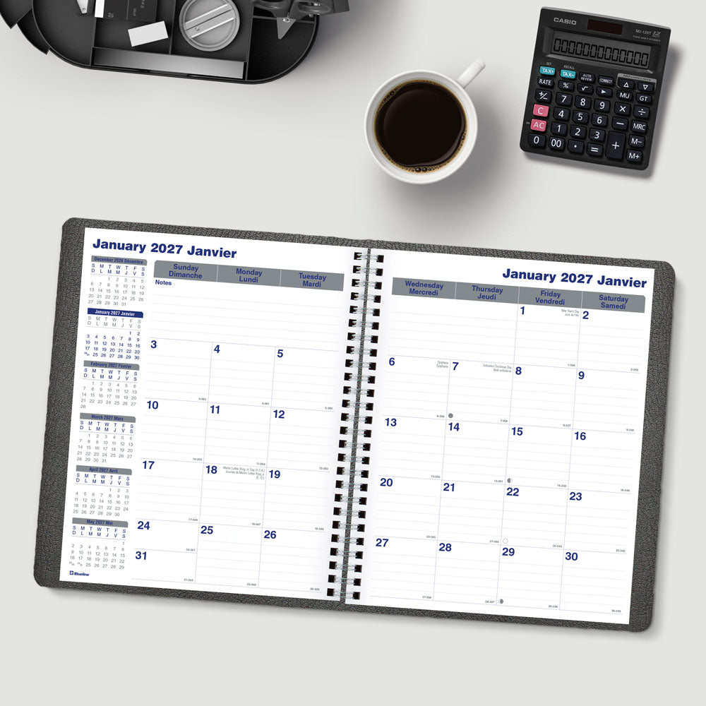 Blueline Net Zero Carbon™ Monthly Planner, 2027, Bilingual C830.81BT-27 C830.81BT