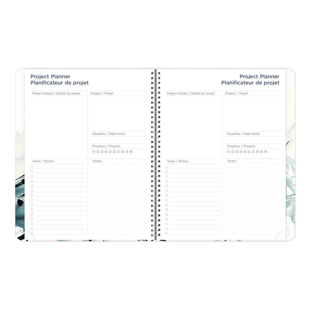Dramatic Floral Weekly/Monthly Planner, 2027, Bilingual C958BG.01-27 Blueline C958BG.01