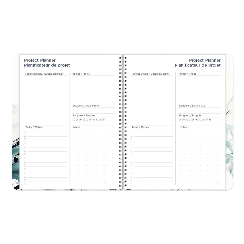 Dramatic Floral Weekly/Monthly Planner, 2027, Bilingual C958BG.01-27 Blueline C958BG.01