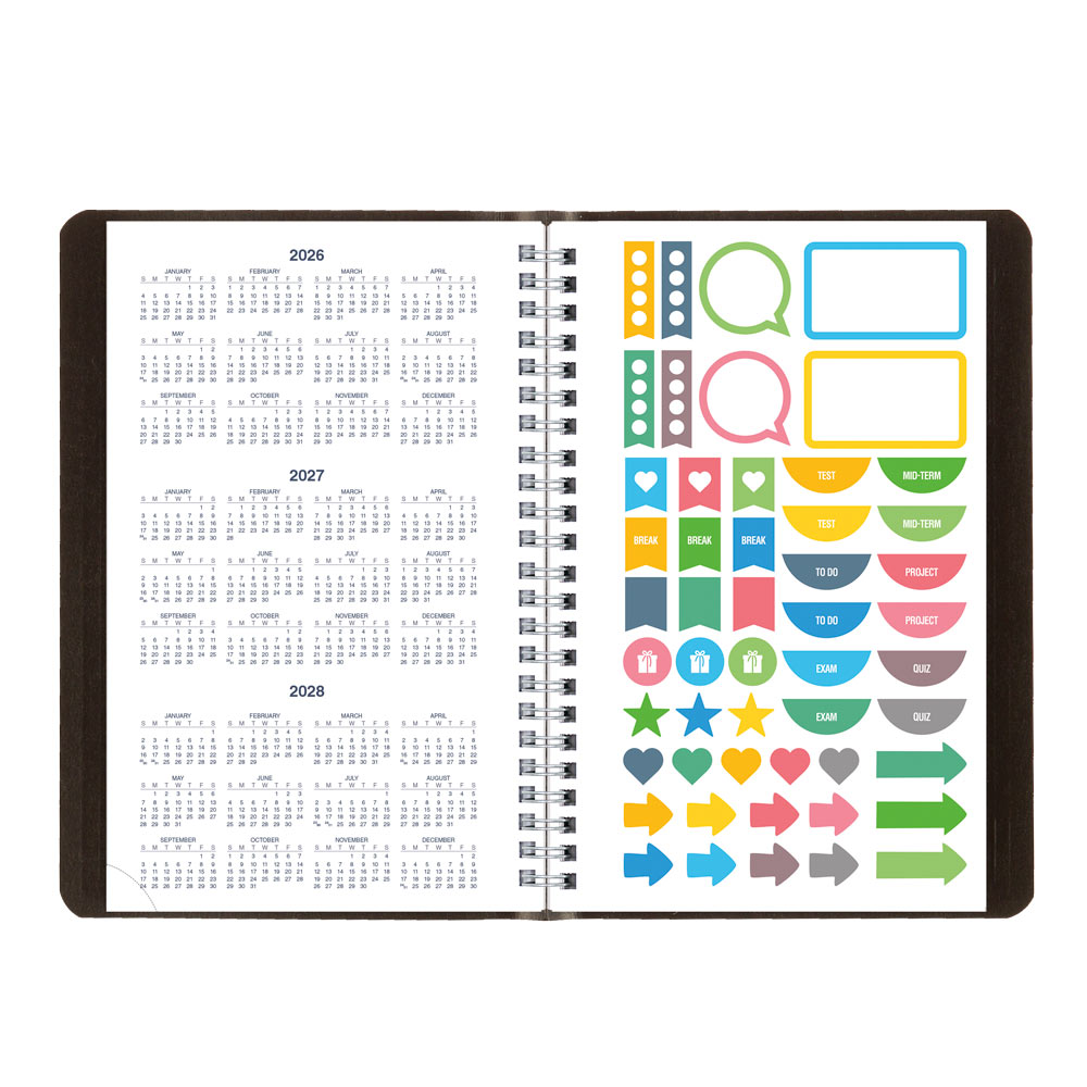 Academic Weekly Planner, Classic Black, 2026-2027 - English CA101.BLK