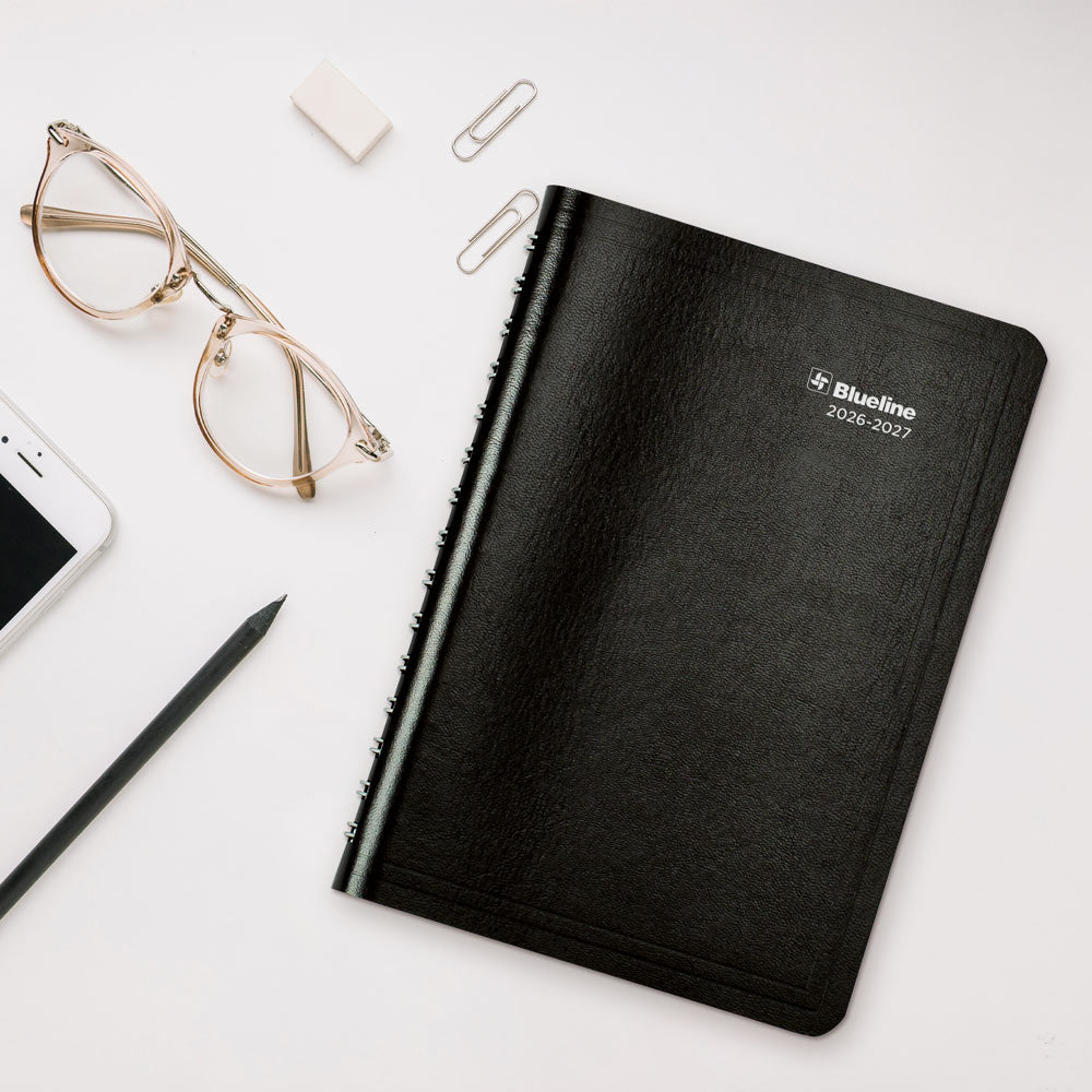 Academic Weekly Planner, Classic Black, 2026-2027 - Bilingual CA101B.BLK