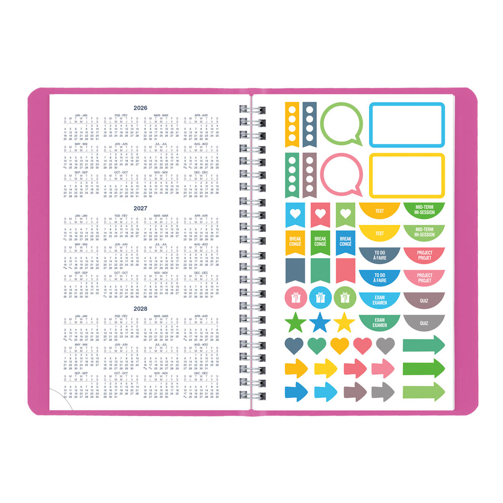Academic Weekly Planner, Fashion, 2026-2027 - Bilingual CA101BF.01 #colour_fashion-pink