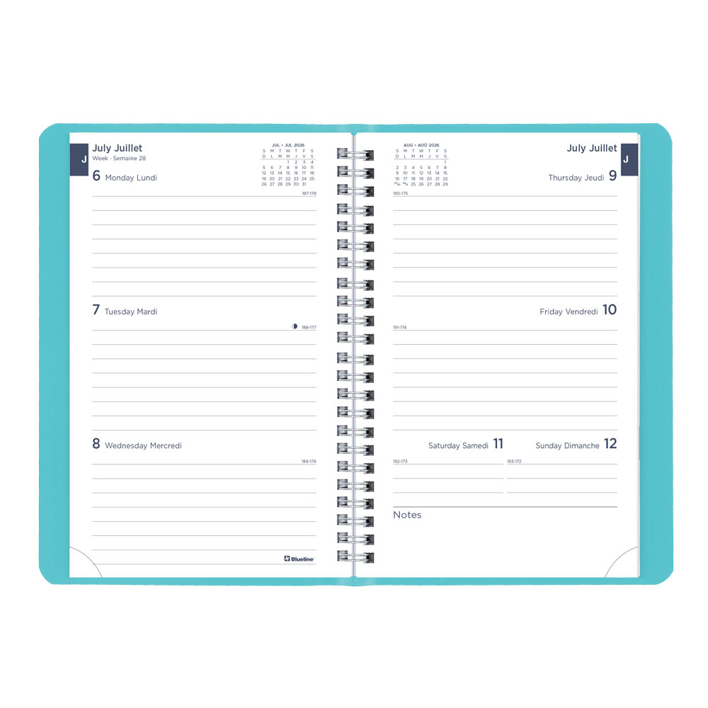 Academic Weekly Planner, Fashion, 2026-2027 - Bilingual CA101BF.02 #colour_fashion-blue
