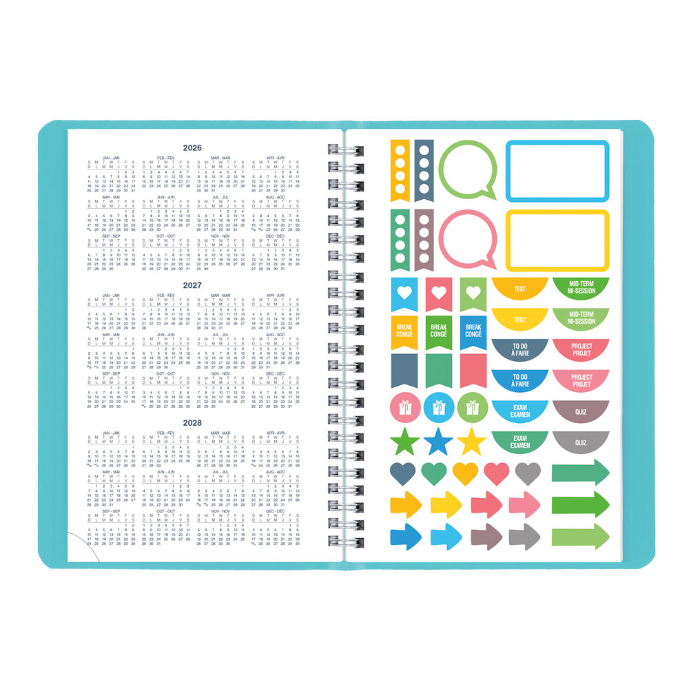 Academic Weekly Planner, Fashion, 2026-2027 - Bilingual CA101BF.02 #colour_fashion-blue