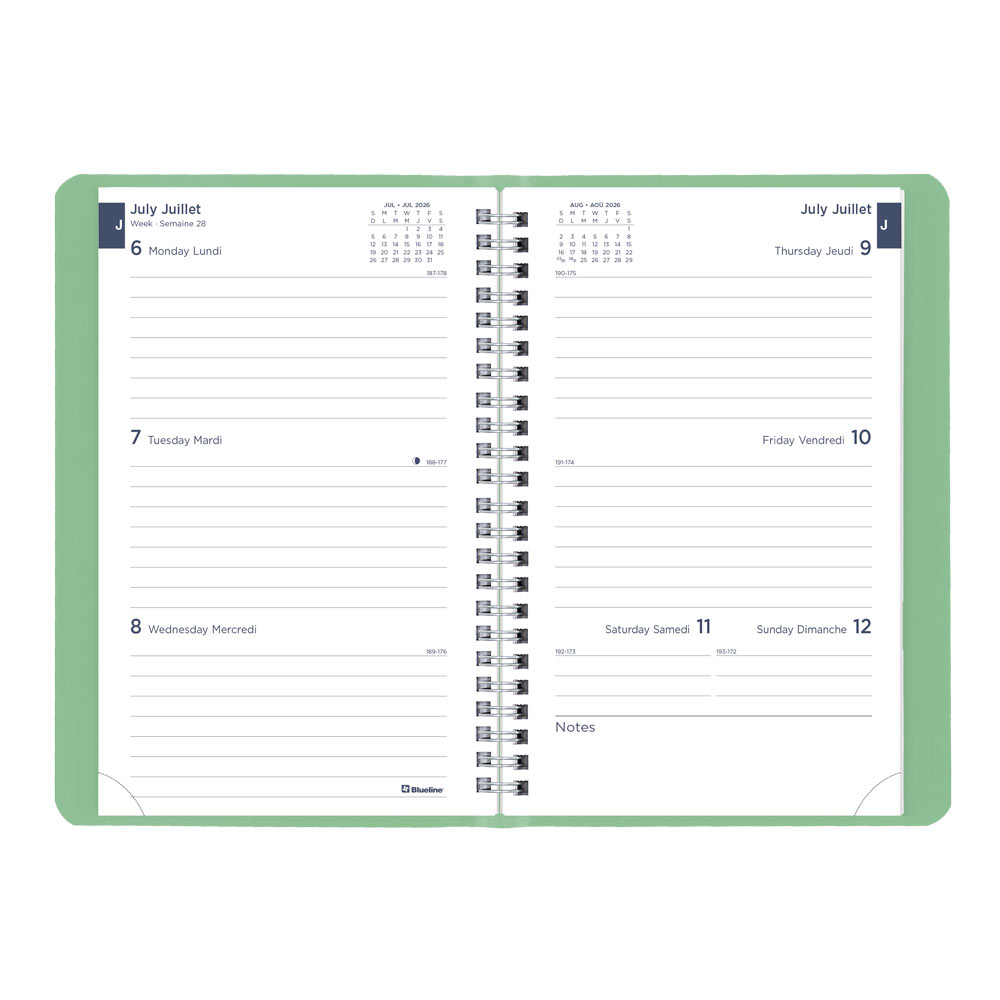 Academic Weekly Planner, Fashion, 2026-2027 - Bilingual CA101BF.03 #colour_fashion-green