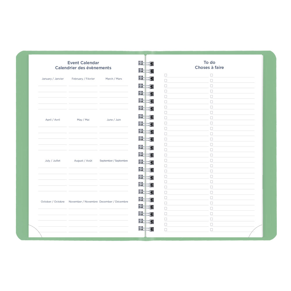 Academic Weekly Planner, Fashion, 2026-2027 - Bilingual CA101BF.03 #colour_fashion-green
