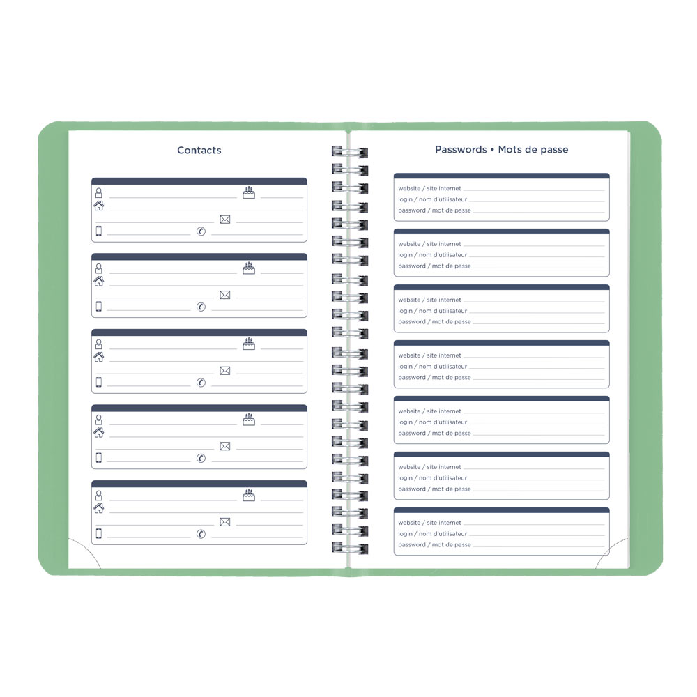 Academic Weekly Planner, Fashion, 2026-2027 - Bilingual CA101BF.03 #colour_fashion-green
