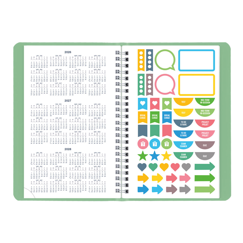 Academic Weekly Planner, Fashion, 2026-2027 - Bilingual CA101BF.03 #colour_fashion-green