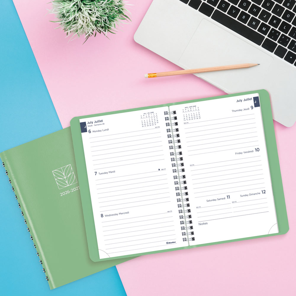 Academic Weekly Planner, Fashion, 2026-2027 - Bilingual CA101BF.03 #colour_fashion-green