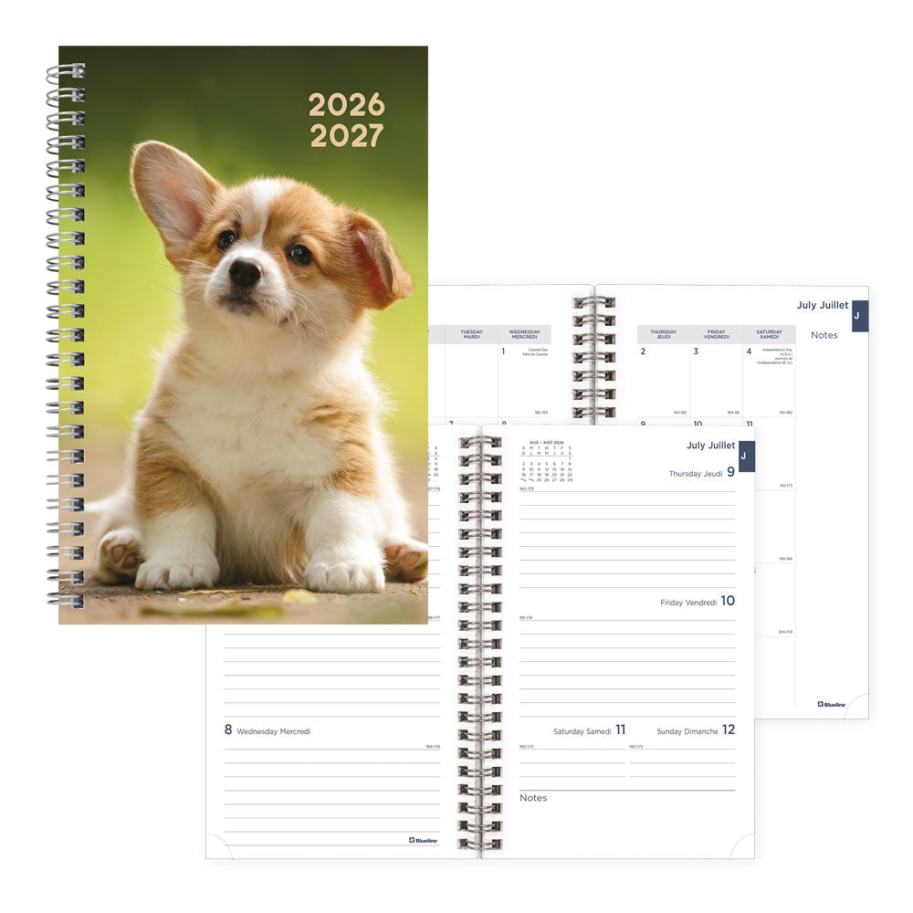 Academic Weekly Planner, Animal, 2026-2027 - Bilingual CA114BPA.02 #colour_dog