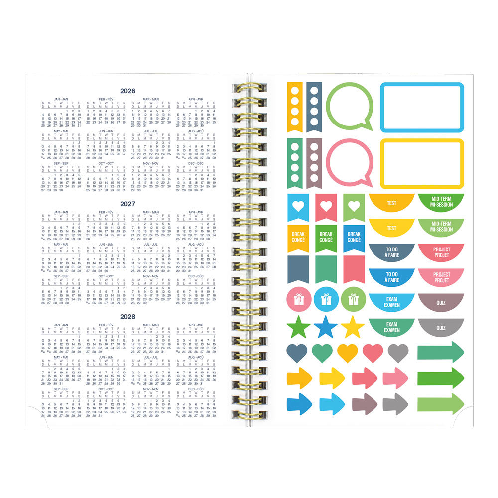 Academic Weekly Planner, Splash, 2026-2027 - Bilingual CA114BPI.02 #colour_waterfalls