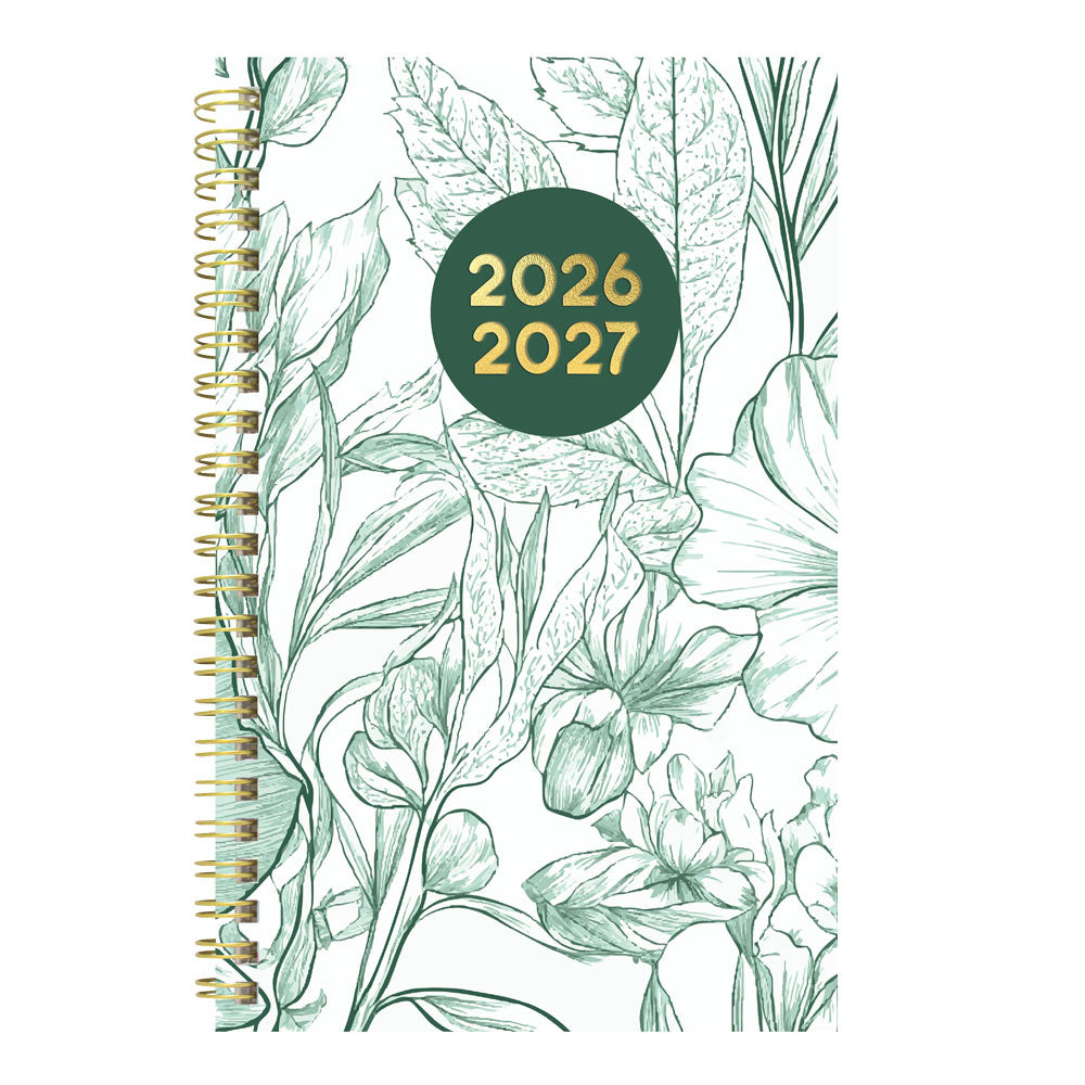 Academic Weekly Planner, Floral, 2026-2027 - Bilingual CA114BPM.02 #colour_floral-green