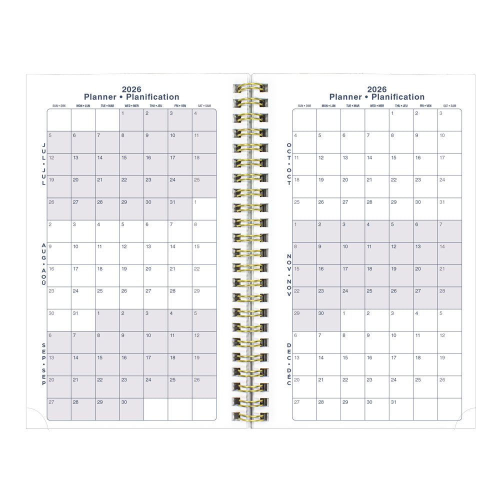 Academic Weekly Planner, Floral, 2026-2027 - Bilingual CA114BPM.02 #colour_floral-green