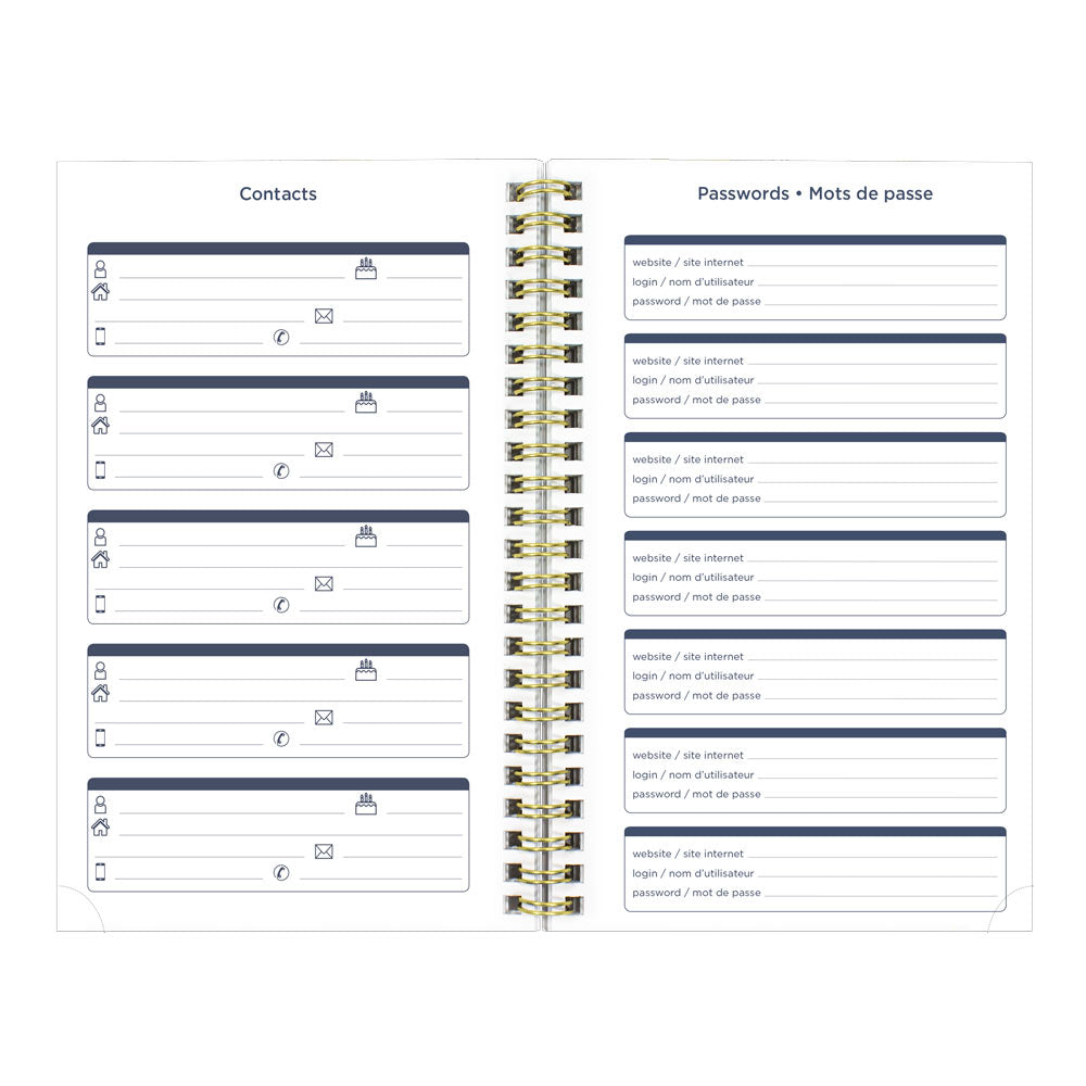 Academic Weekly Planner, Floral, 2026-2027 - Bilingual CA114BPM.02 #colour_floral-green