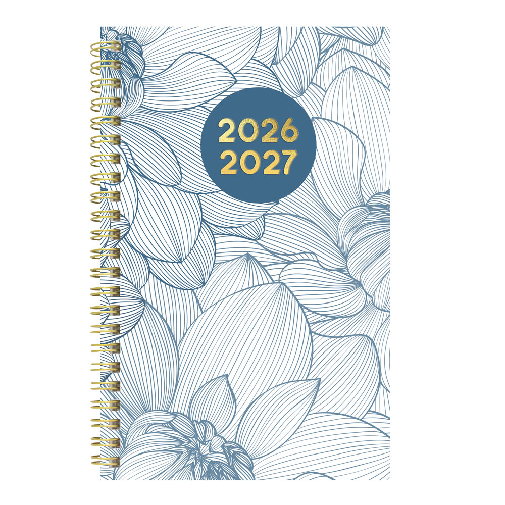 Academic Weekly Planner, Floral, 2026-2027, English CA114PM.01 CA114PM.01 #colour_floral-blue