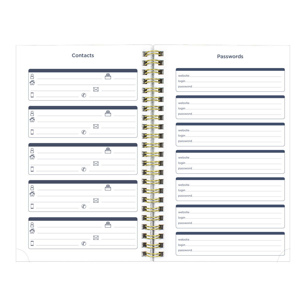 Academic Weekly Planner, Floral, 2026-2027, English CA114PM.02 CA114PM.02 #colour_floral-green