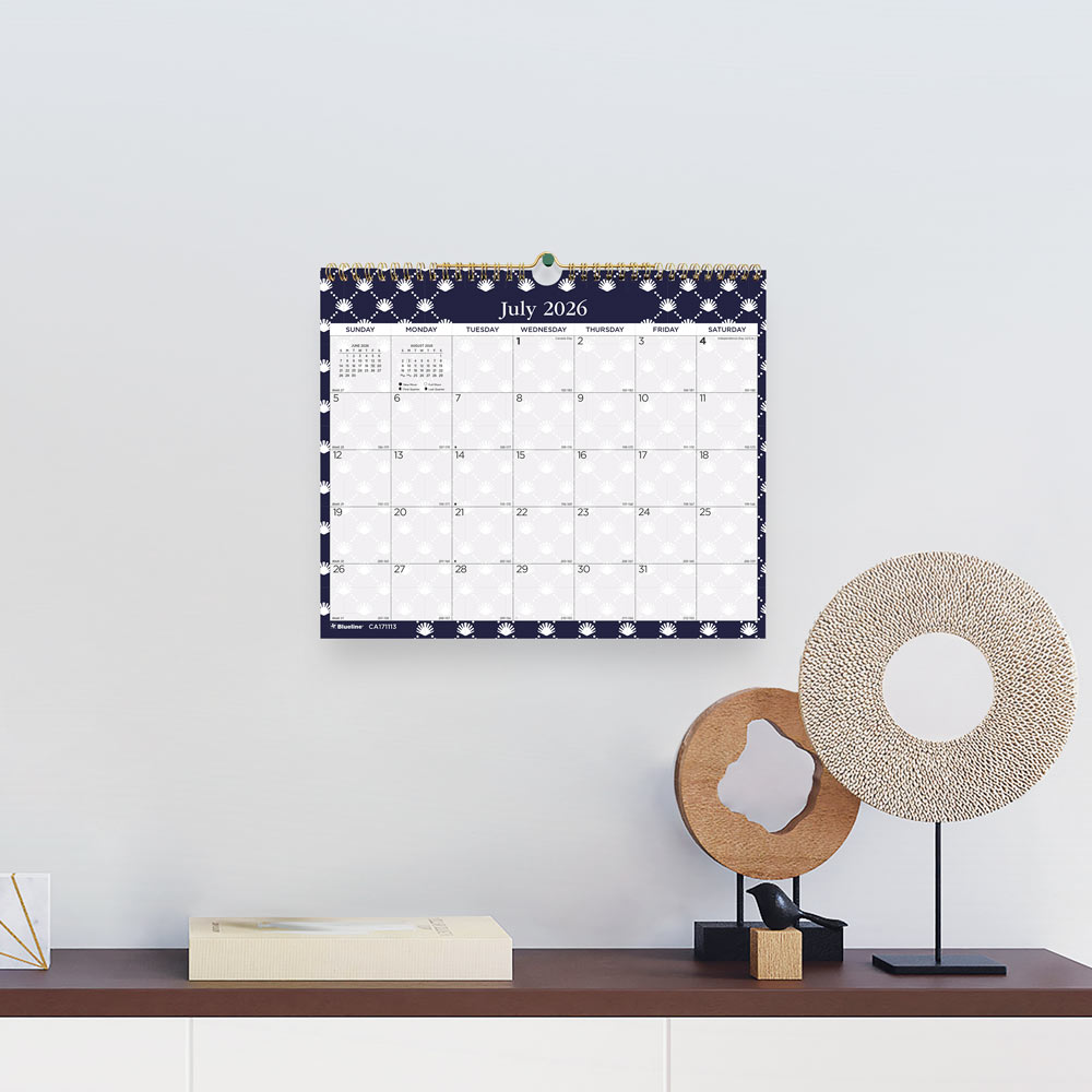 Academic Monthly Small Wall Calendar 2027, English, Nautical CA171113
