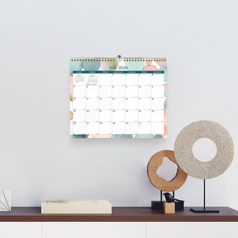 Academic Monthly Small Wall Calendar 2027, English, Splash CA171114