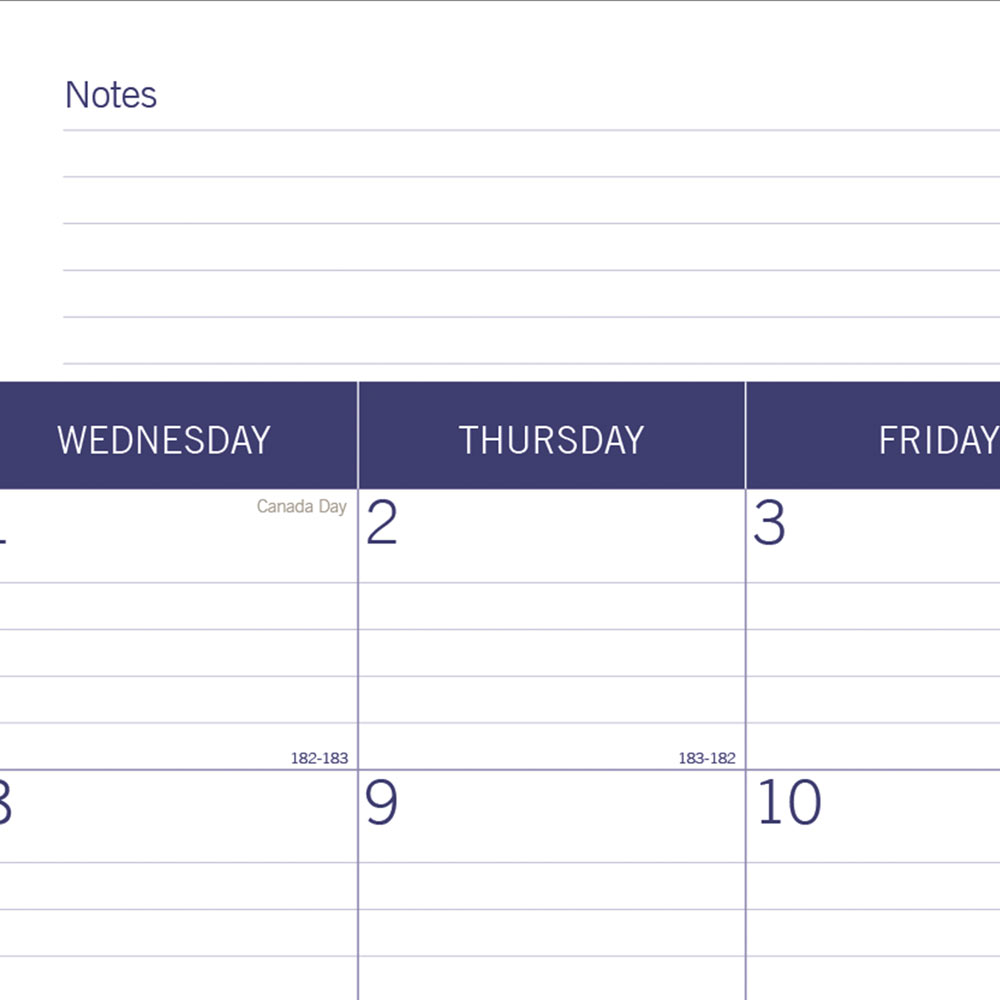 DuraGlobe™ Academic Monthly Desk Pad Calendar, Bamboo, 2026-2027, English CA177227