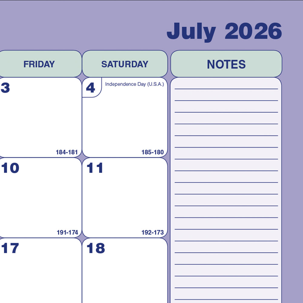 Academic Monthly Desk Pad Calendar, Classic, 2026-2027, English CA181721