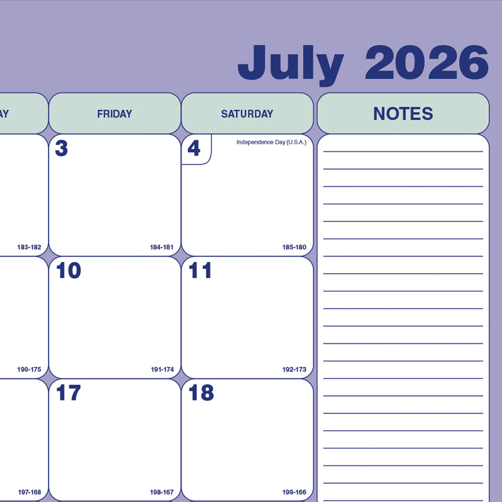 Academic Monthly Desk Pad Calendar, Classic, 2026-2027 CA181731
