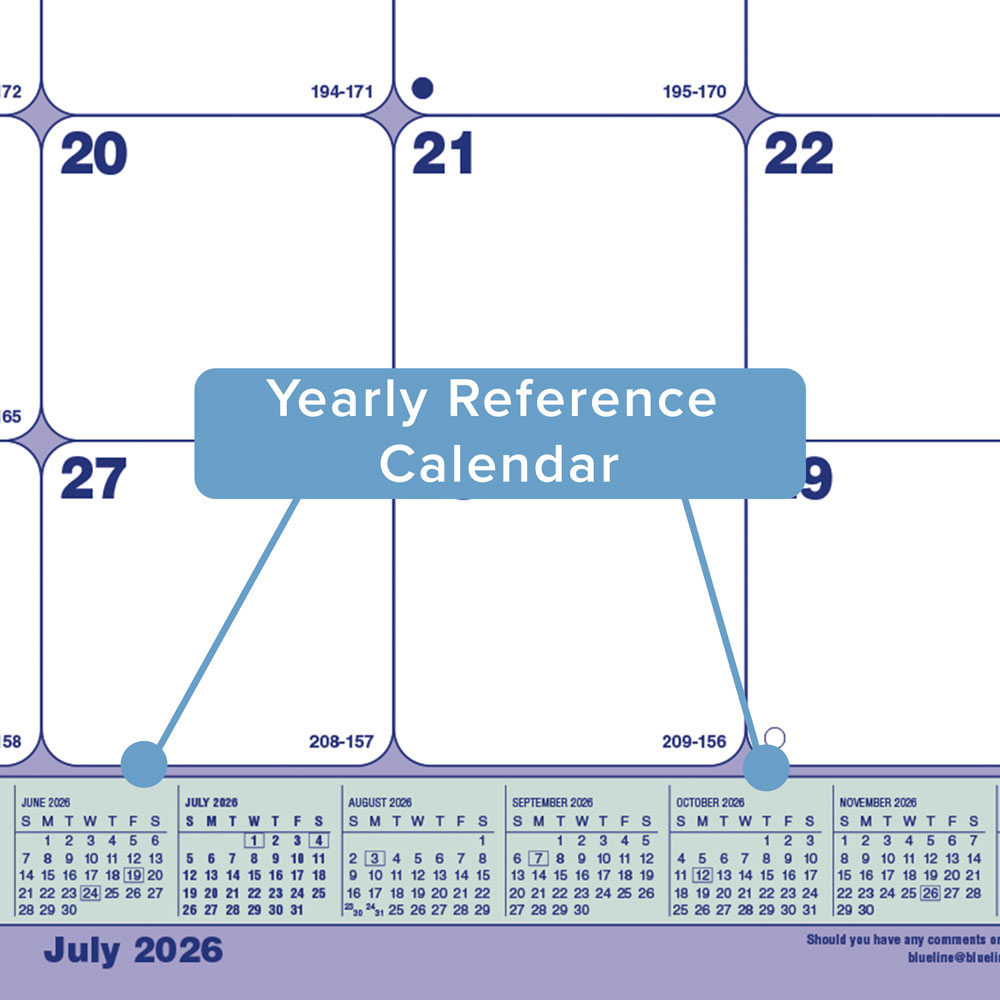 Academic Monthly Desk Pad Calendar, Classic, 2026-2027 CA181731