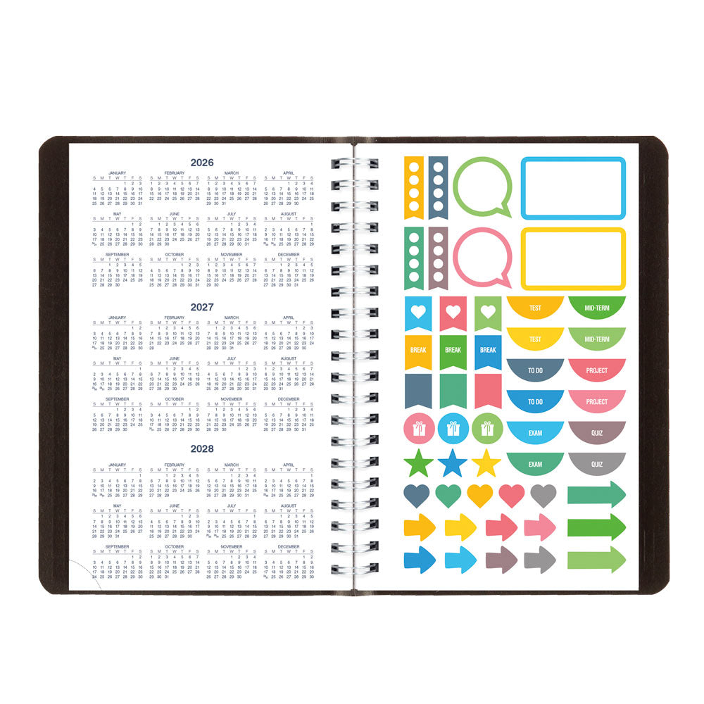 Academic Daily Planner, Classic Black, 2026-2027 - English CA201.BLK