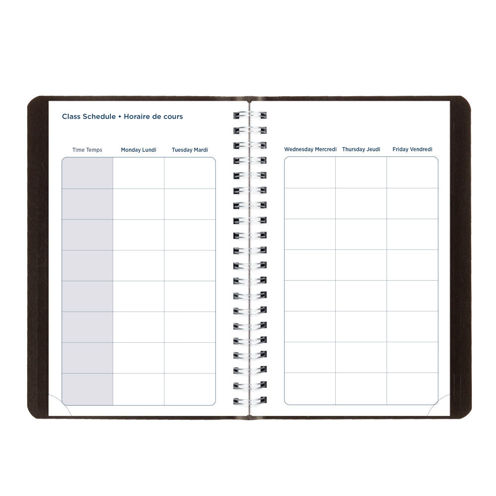 Academic Daily Planner, Classic Black, 2026-2027 - Bilingual CA201B.BLK