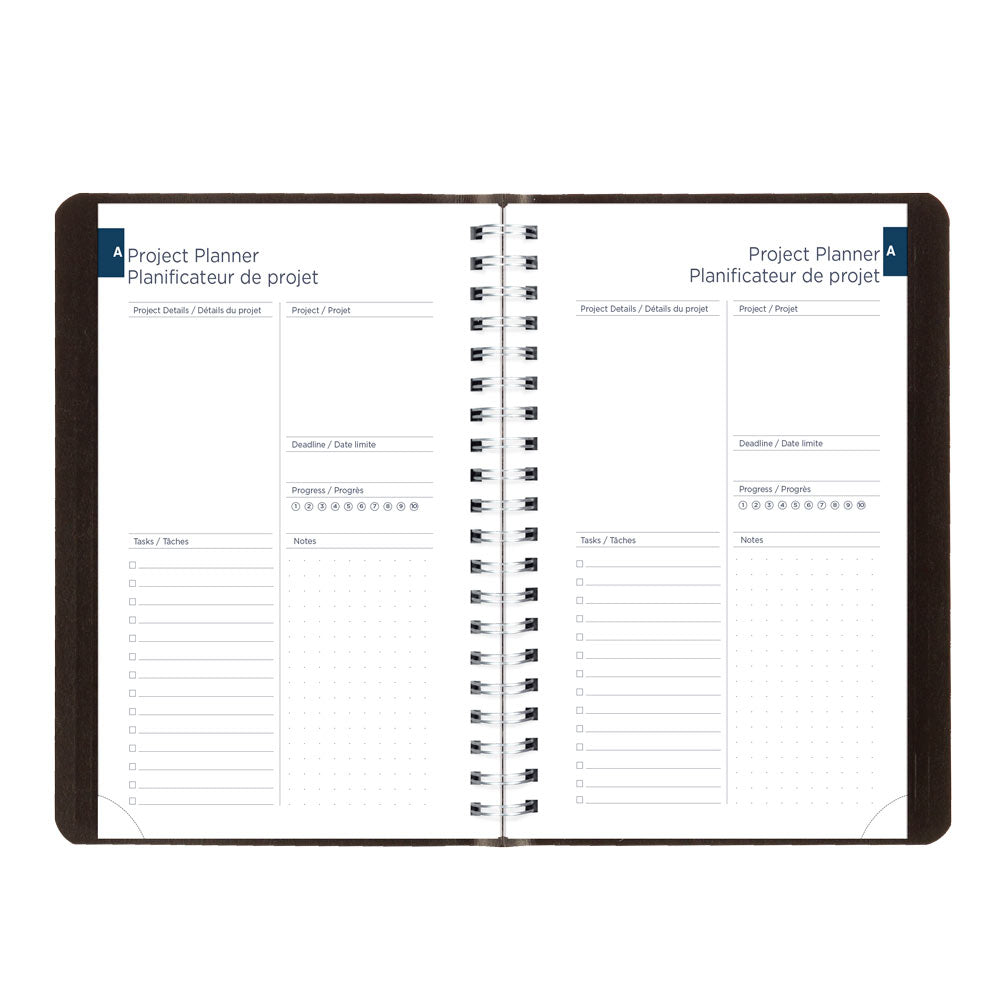 Academic Daily Planner, Classic Black, 2026-2027 - Bilingual CA201B.BLK