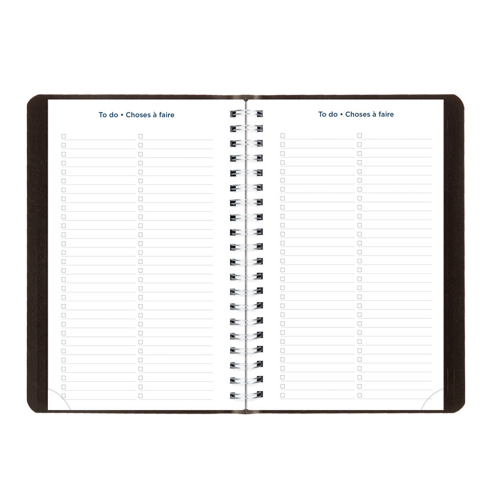 Academic Daily Planner, Classic Black, 2026-2027 - Bilingual CA201B.BLK